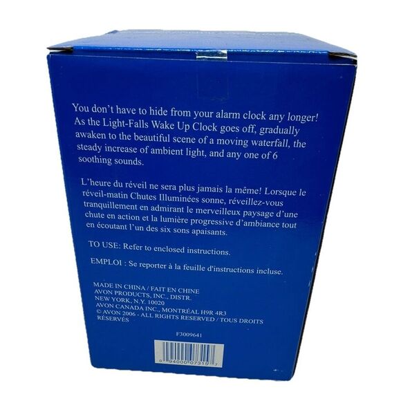 Vintage Avon Wellness Light Falls Wake Up Clock With 6 Soothing Sounds Brand New - Picture 7 of 7